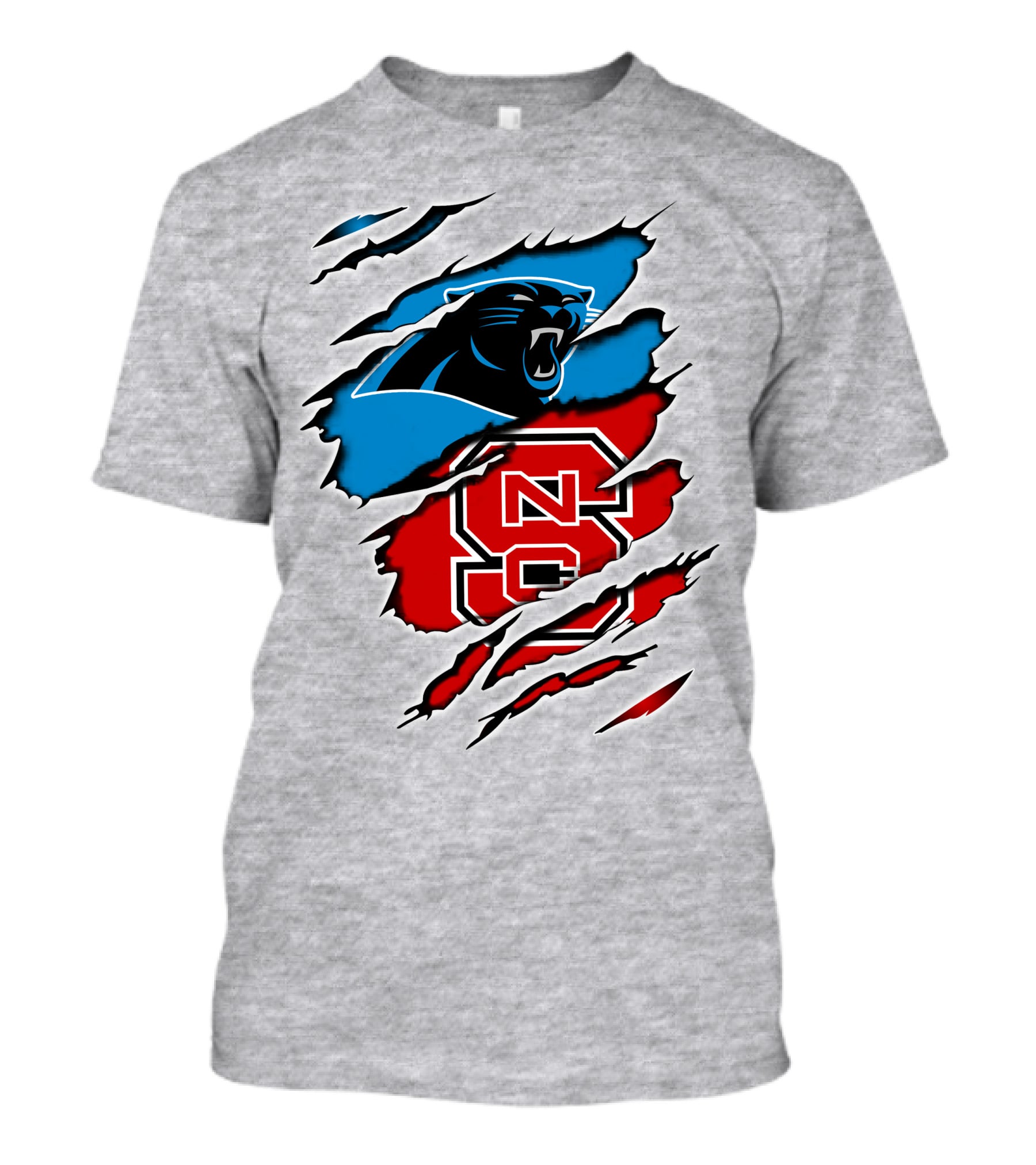 Carolina Panthers NC State Wolfpack Claw Marks T-Shirt