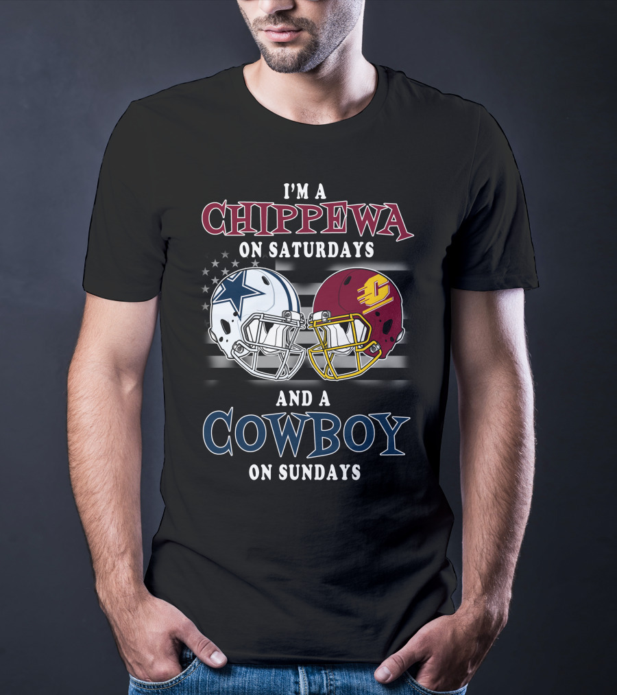 I'm A Chippewa On Saturdays And A Cowboy On Sundays T-Shirt