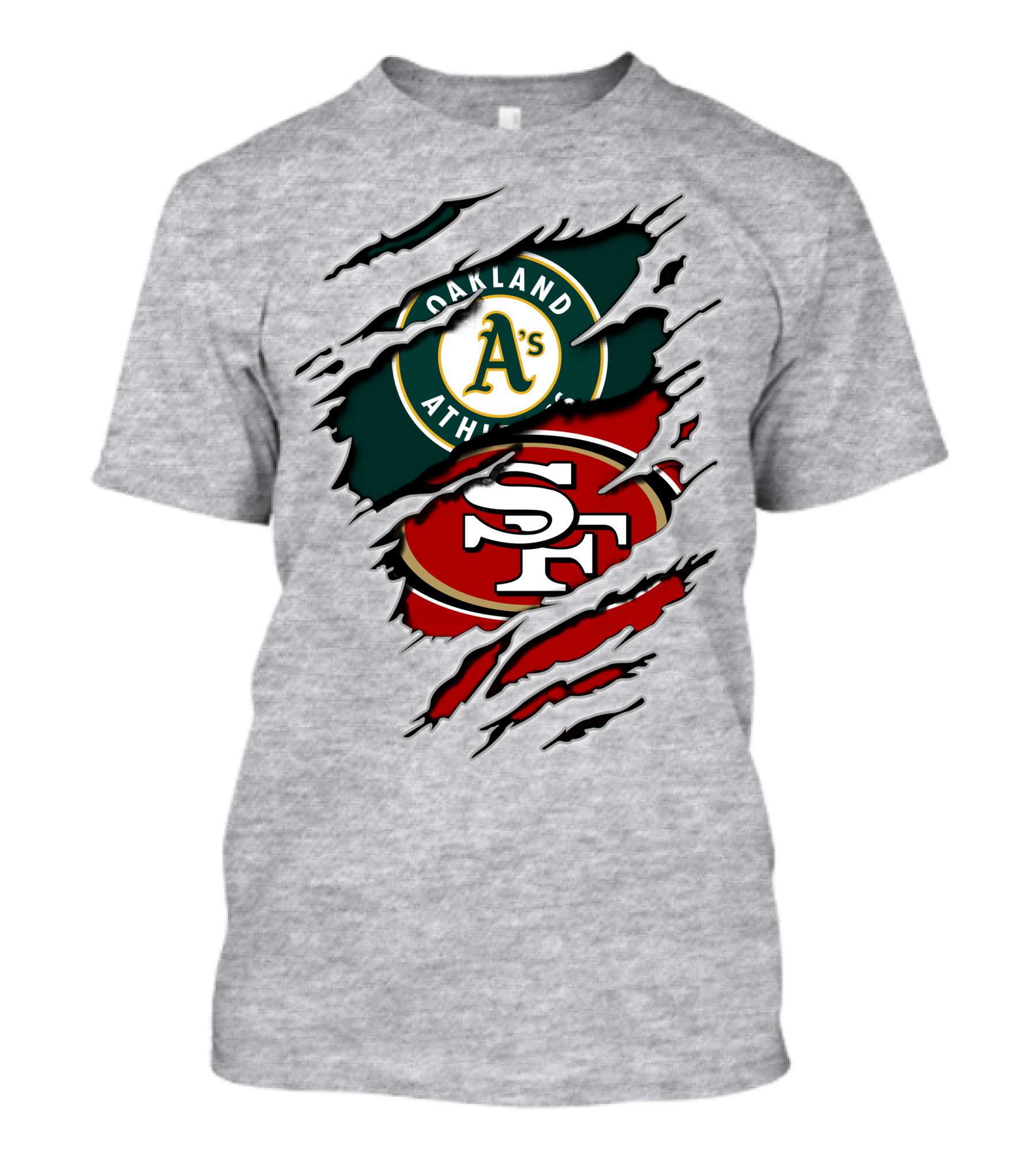 Oakland Athletics And San Francisco 49ers Logo Mashup T-Shirt