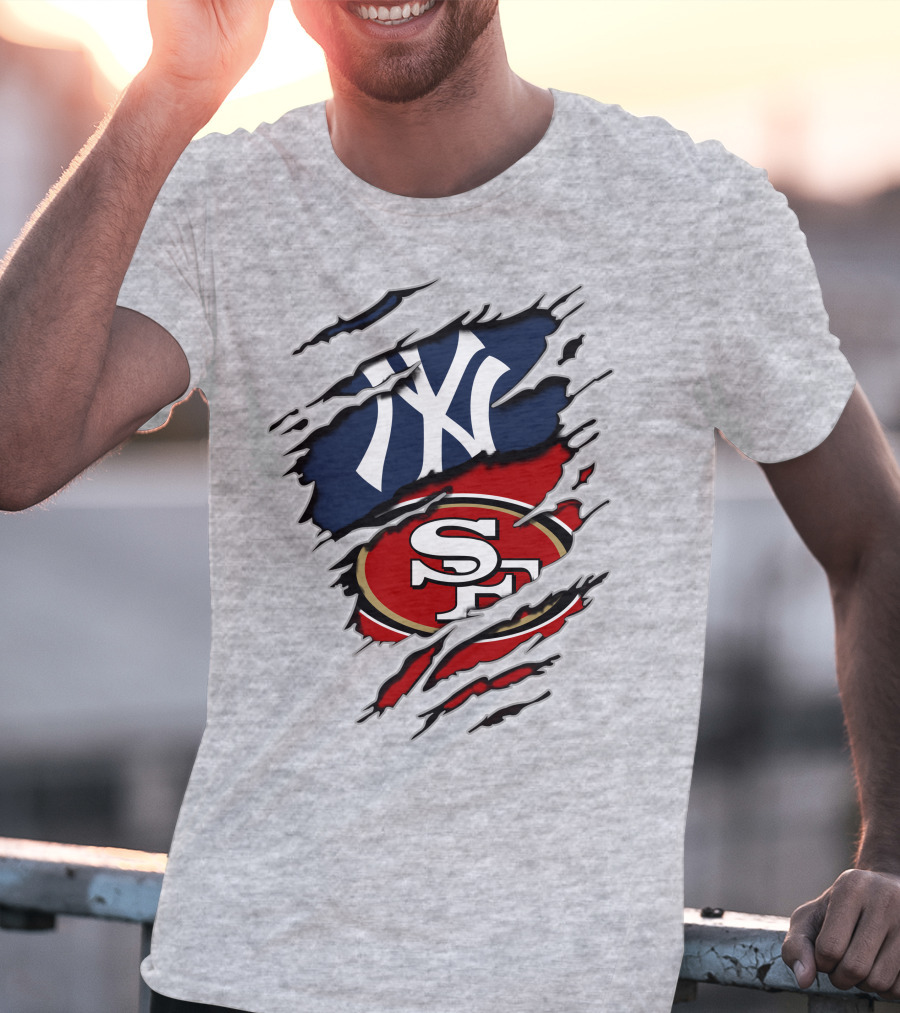 49ers Yankees Logo Mashup T-Shirt
