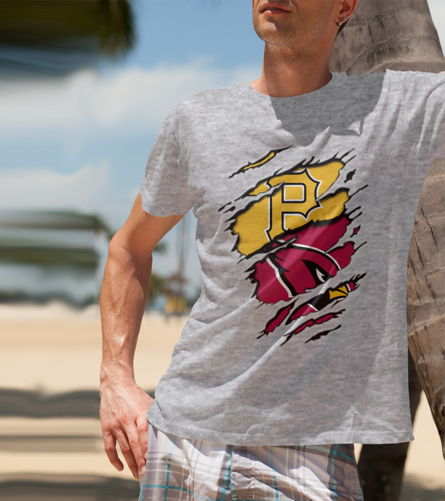 Cardinals And Pirates Logo Mashup T-Shirt