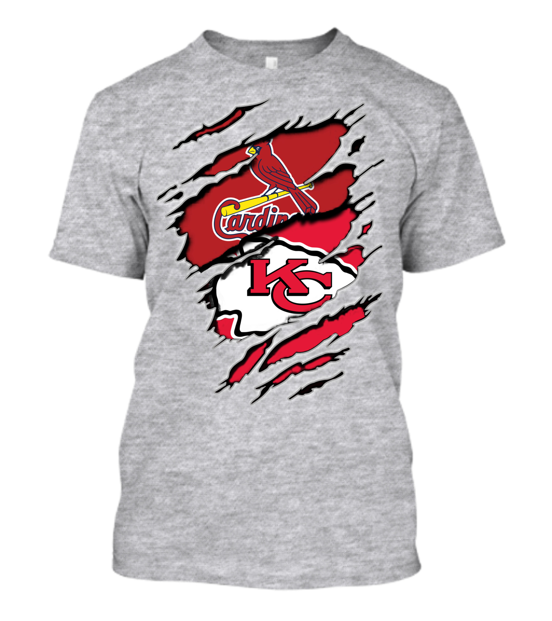 Kansas City Chiefs St. Louis Cardinals Logo Mashup T-Shirt