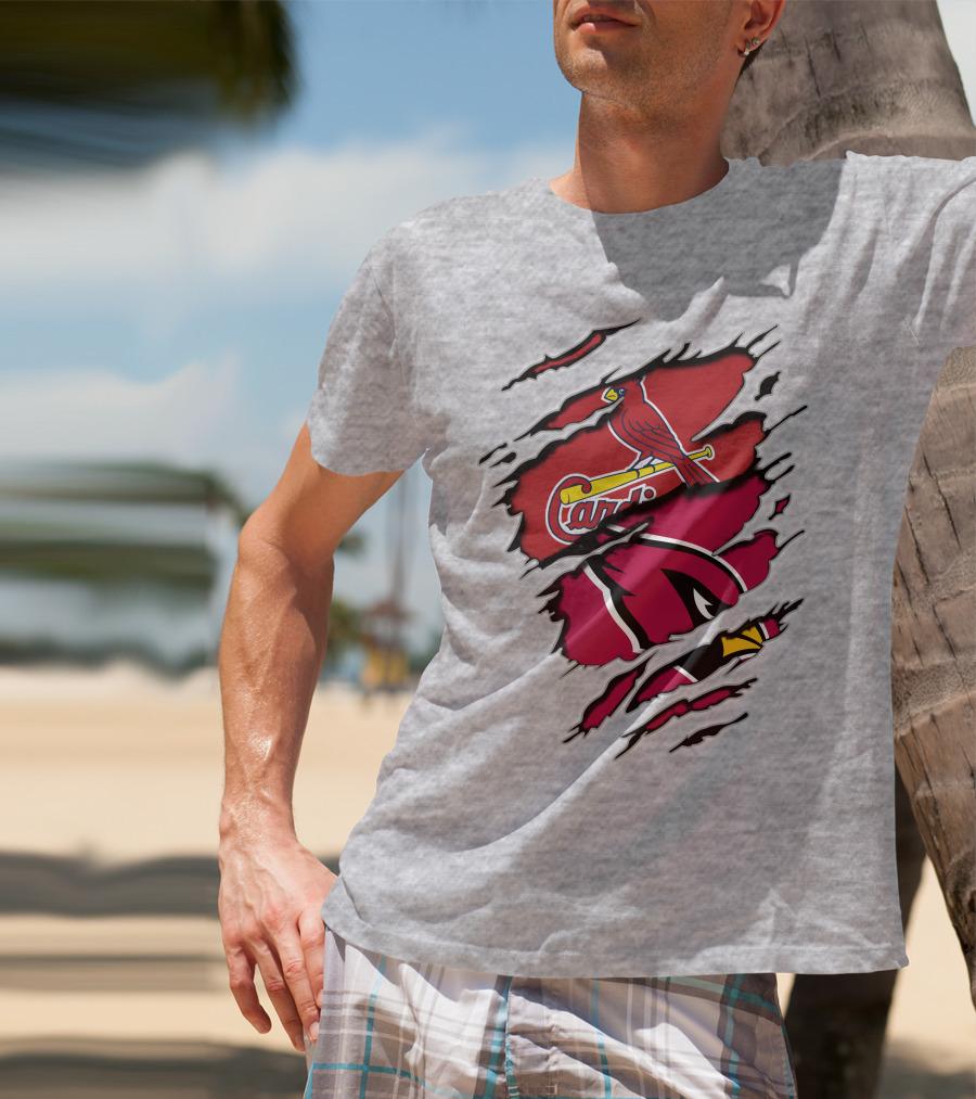 Cardinals St. Louis Arizona Distressed Style Sports Fan T-Shirt