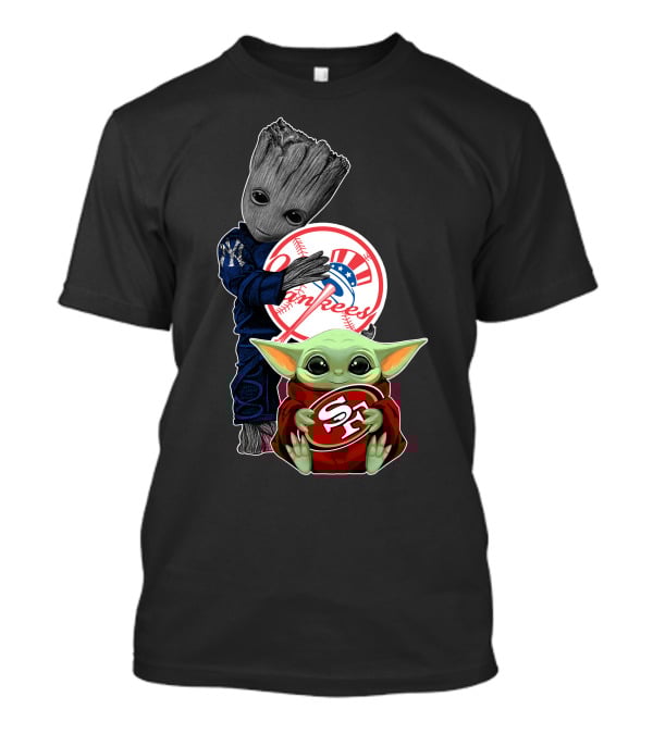 Baby Yoda 49ers Yankees Basketballogether T-Shirt