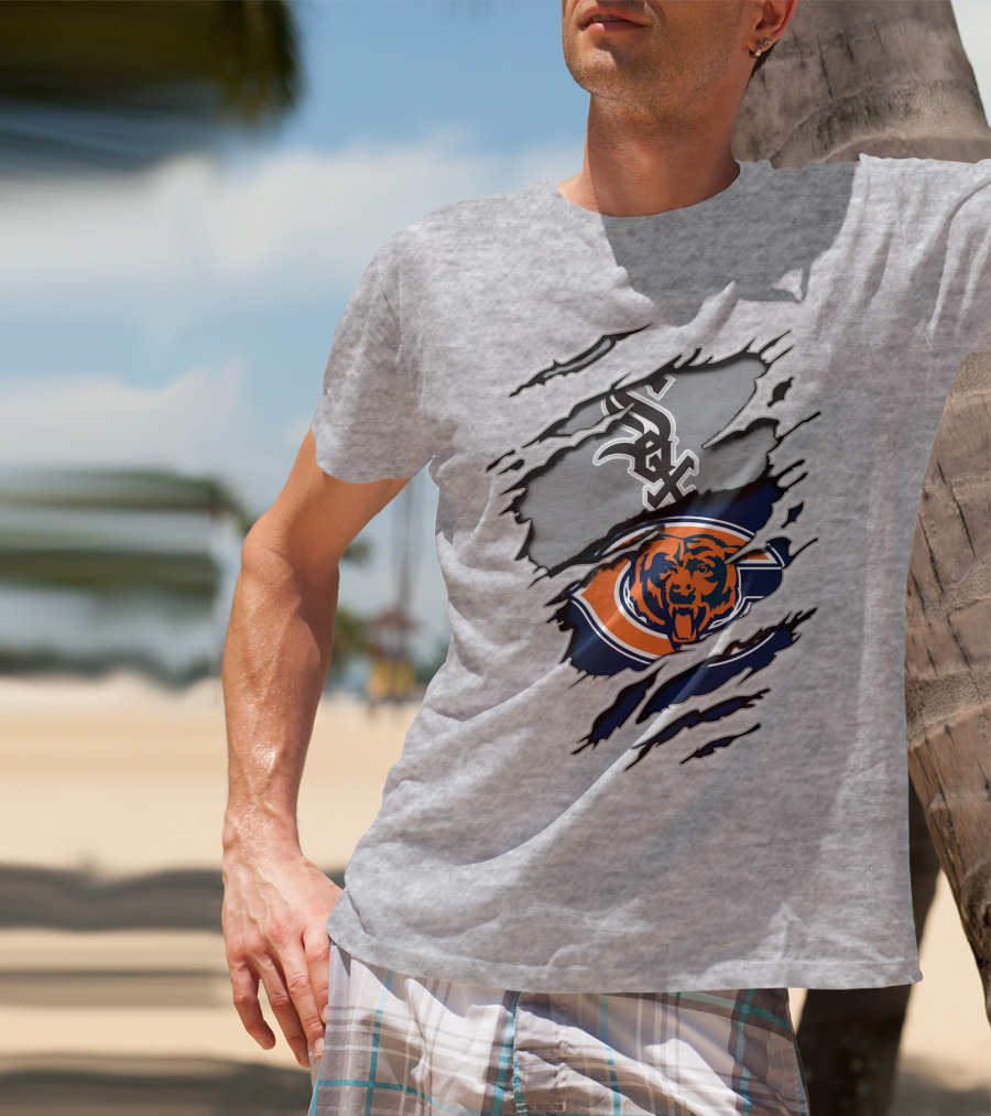 Chicago Bears And Chicago White Sox Fusion T-Shirt