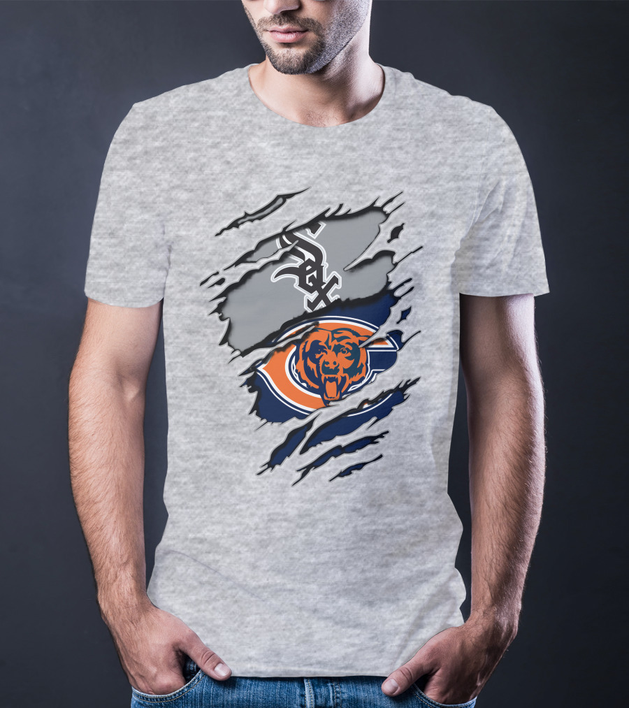 Chicago Bears And Chicago White Sox Fusion T-Shirt