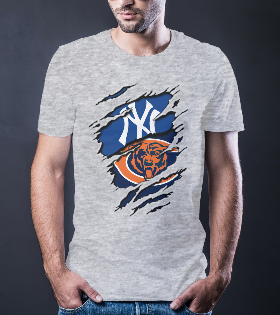 Chicago Bears New York Yankees Mashup T-Shirt