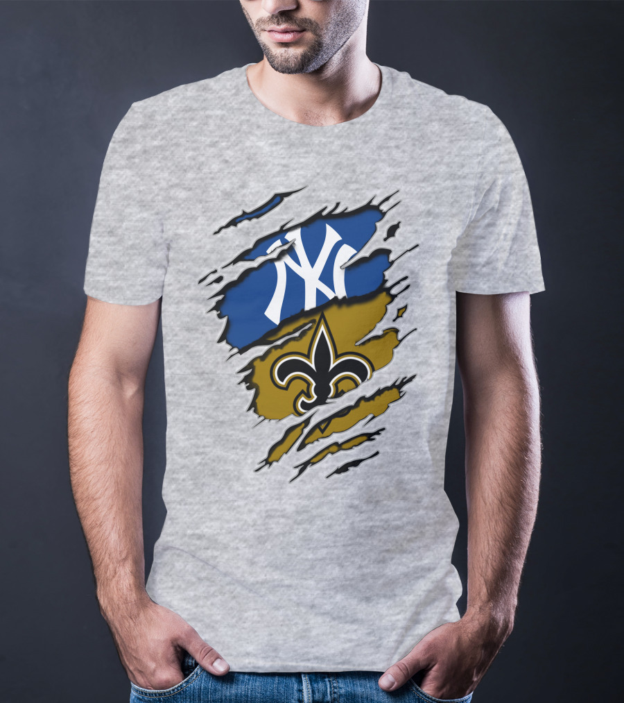 New York Yankees New Orleans Saints Dual T-Shirt