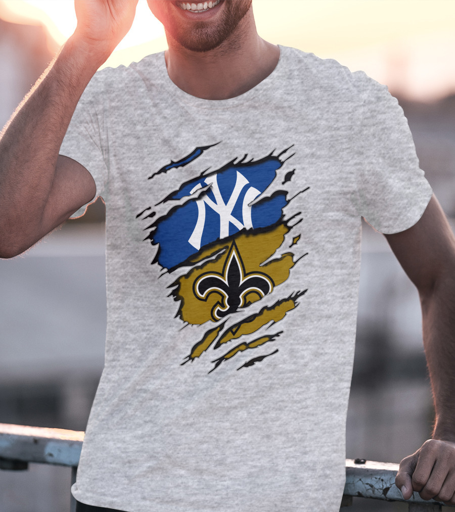 New York Yankees New Orleans Saints Dual T-Shirt