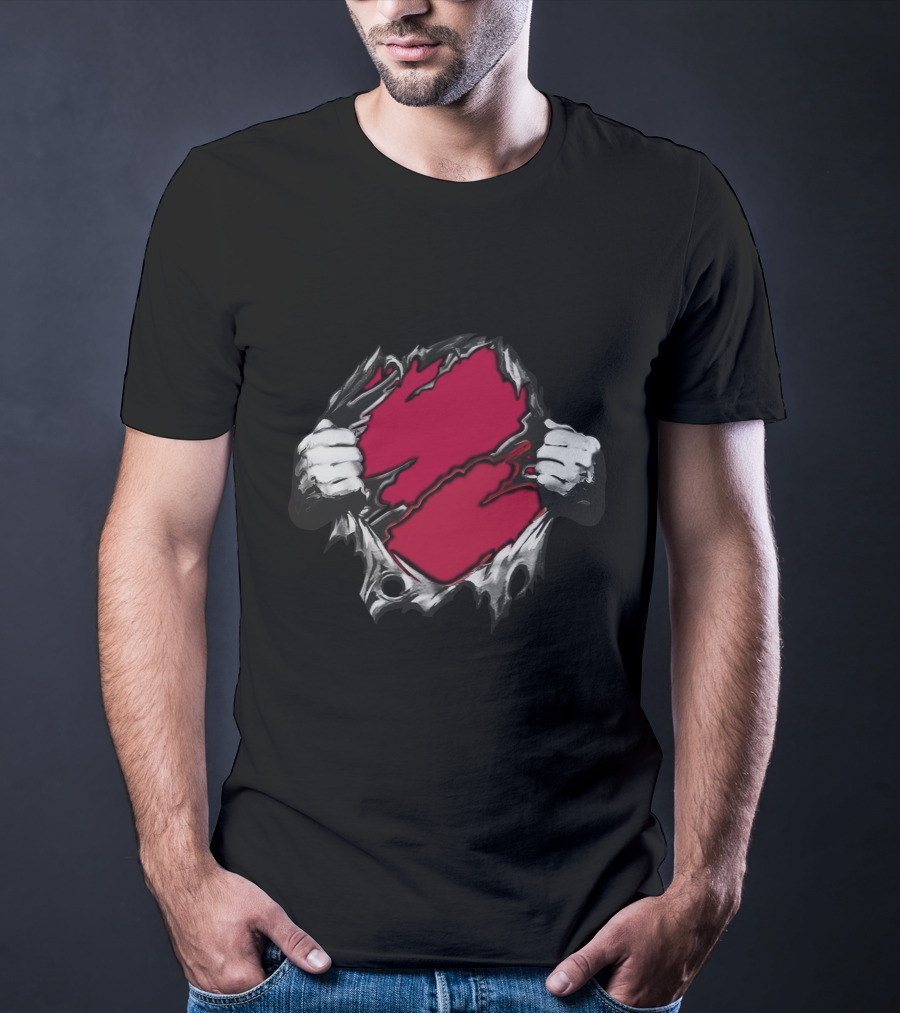 Alabama North Carolina Crimson Rip T-Shirt