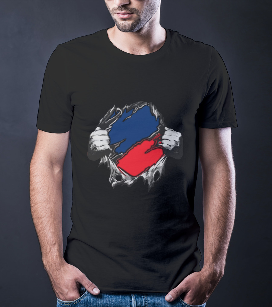 Geo Texas Sports Fan Spirit Torn Effect T-Shirt