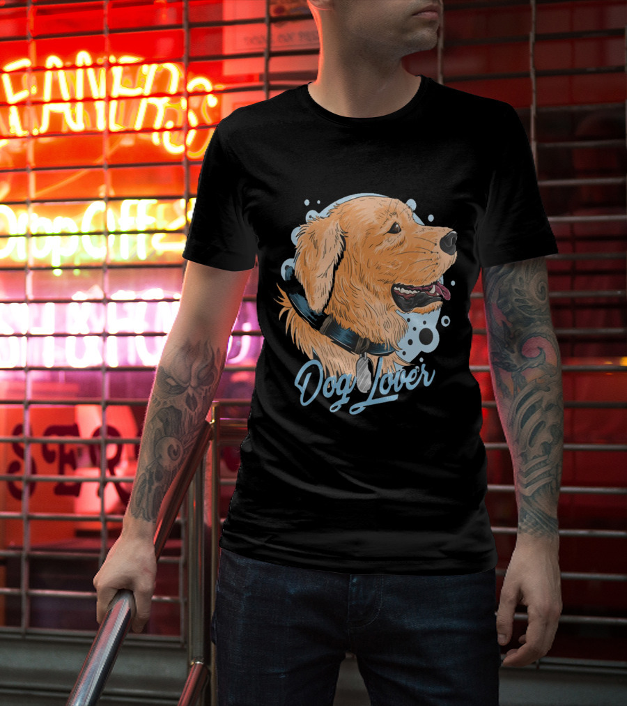 Dog Lover Golden Retriever Art T-Shirt