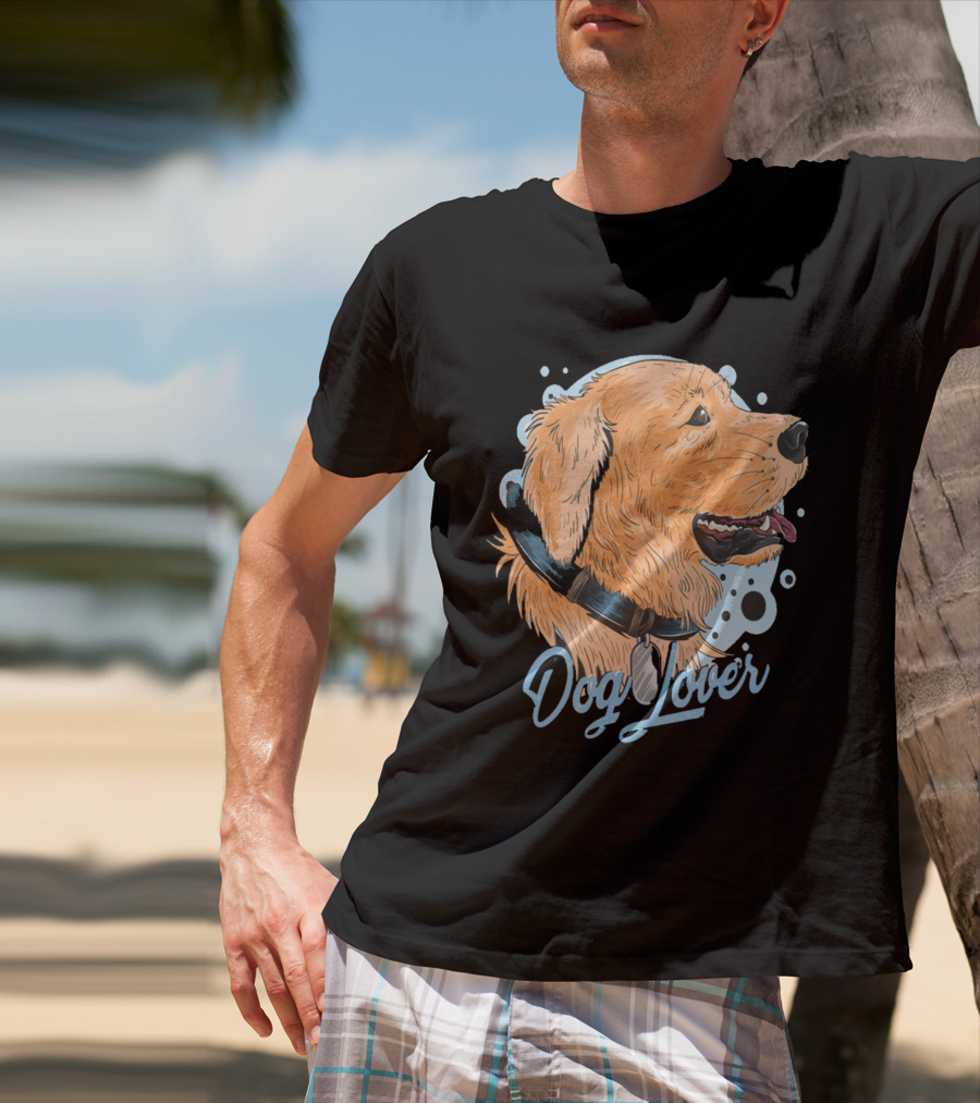 Dog Lover Golden Retriever Art T-Shirt