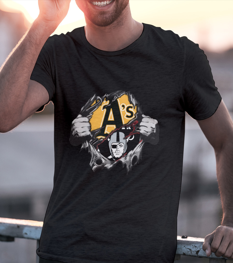 Raiders A's Fans Gear With Iconic Logos T-Shirt
