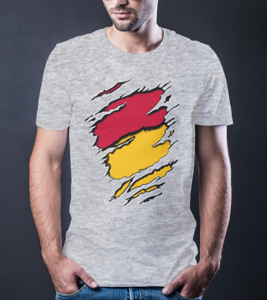 5Stee Red And Yellow Scratch Marks T-Shirt