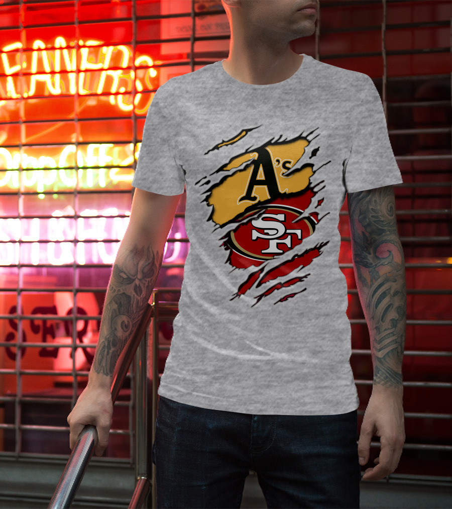 San Francisco 49ers Athletics A's Collaboration T-Shirt