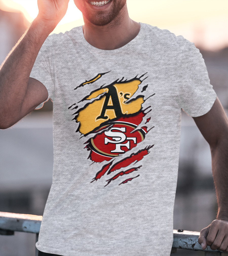 San Francisco 49ers Athletics A's Collaboration T-Shirt