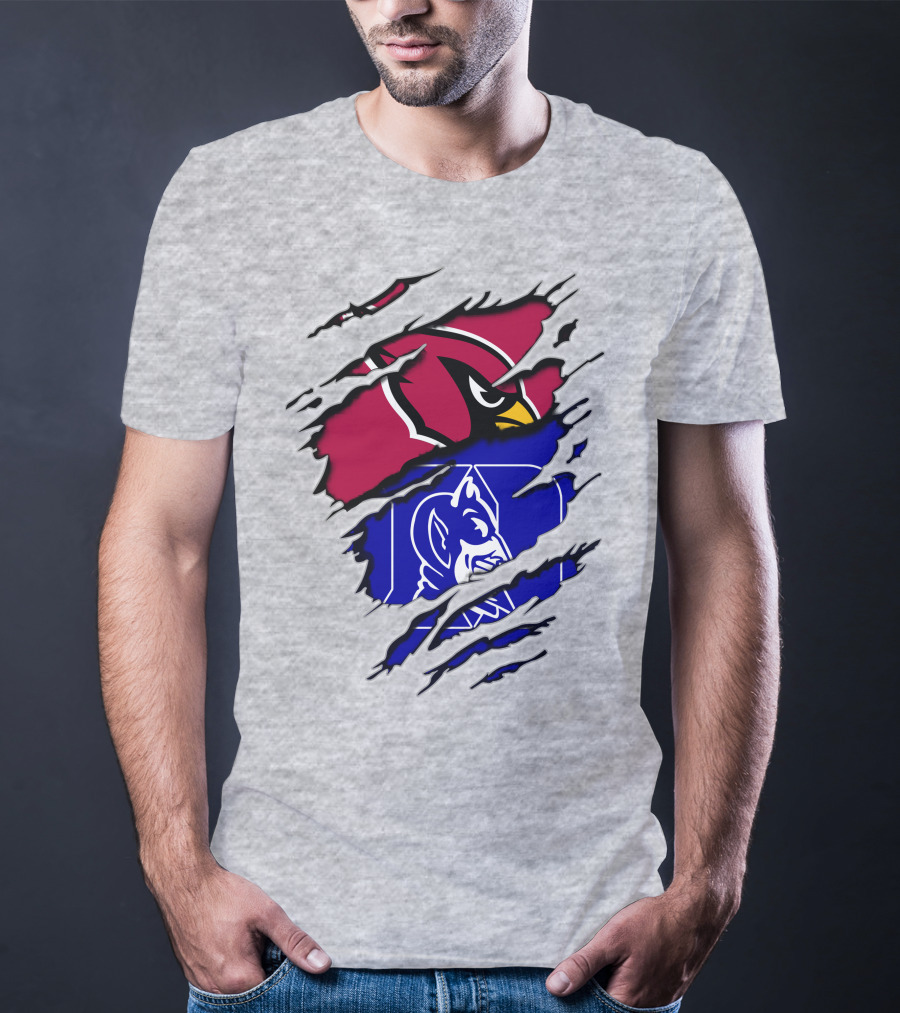 Cardinals And Duke Blue Devils Split T-Shirt