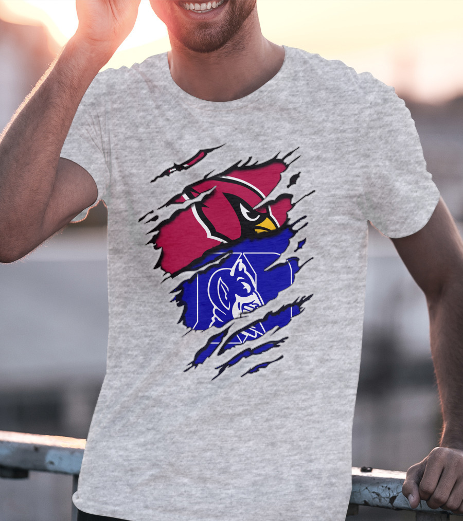 Cardinals And Duke Blue Devils Split T-Shirt