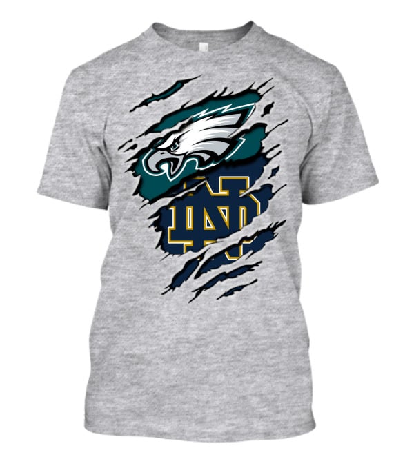 Philadelphia Eagles Notre Dame Fighting Irish Fan Spirit T-Shirt