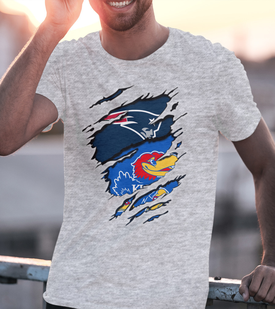 Patriots Jayhawks Kansas Fusion Sports Fan T-Shirt