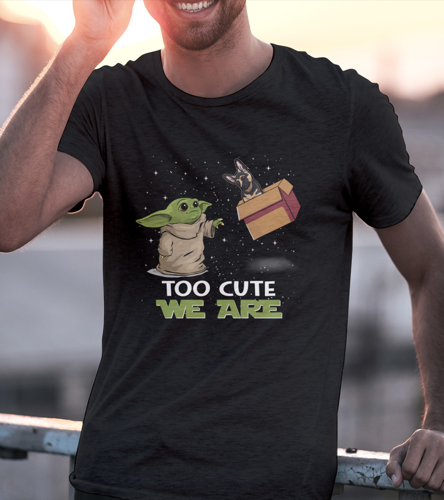 Too Cute We Are Baby Yoda And German Shepherd T-Shirt