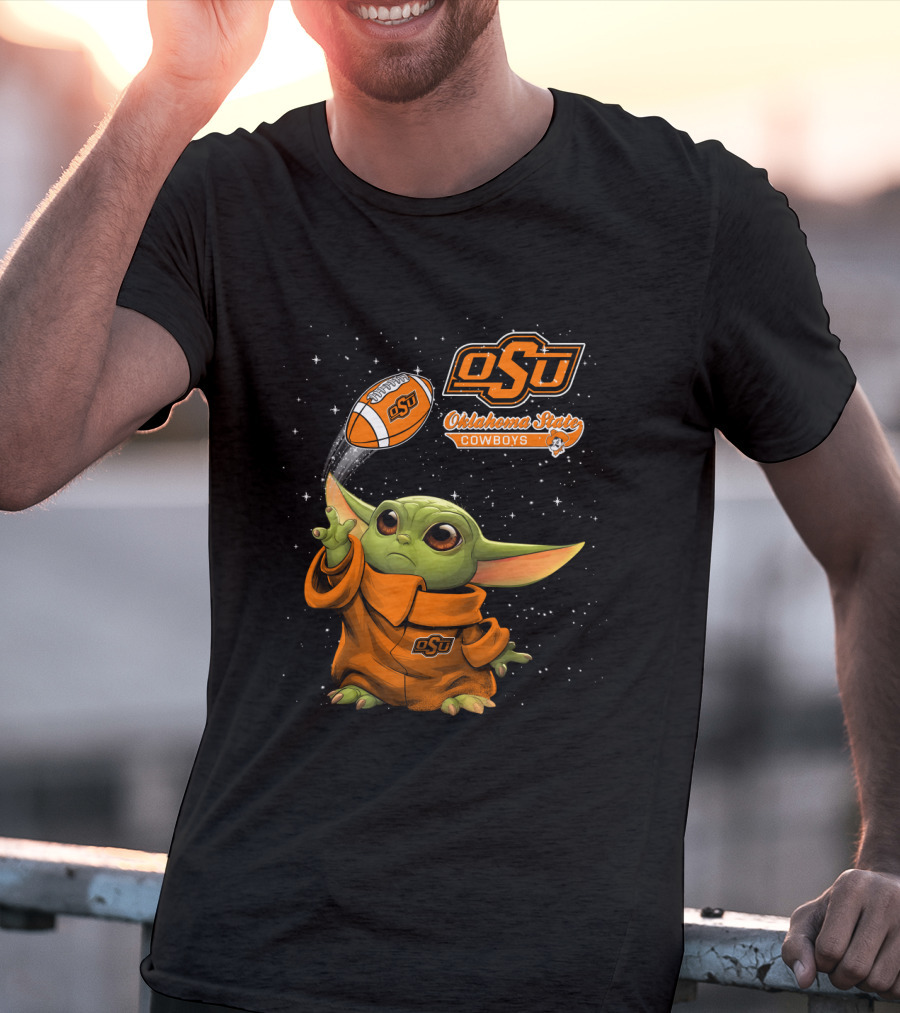 OSU Baby Yoda Oklahoma State Cowboys Football T-Shirt