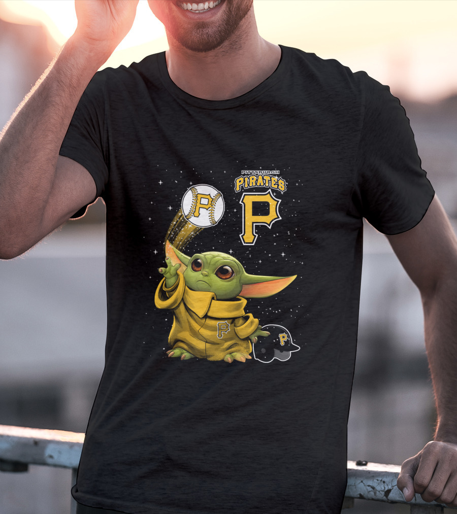 Pittsburgh Pirates Baseball And Adorable Green Character In Yellow Outfit T-Shirt