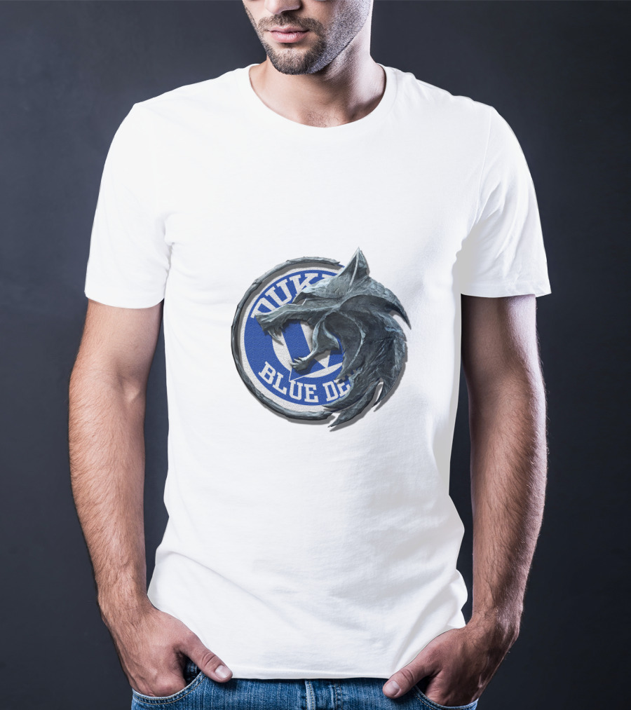 Duke Blue Devils Logo With Fierce Wolf Design Cht1Twnc2005 T-Shirt