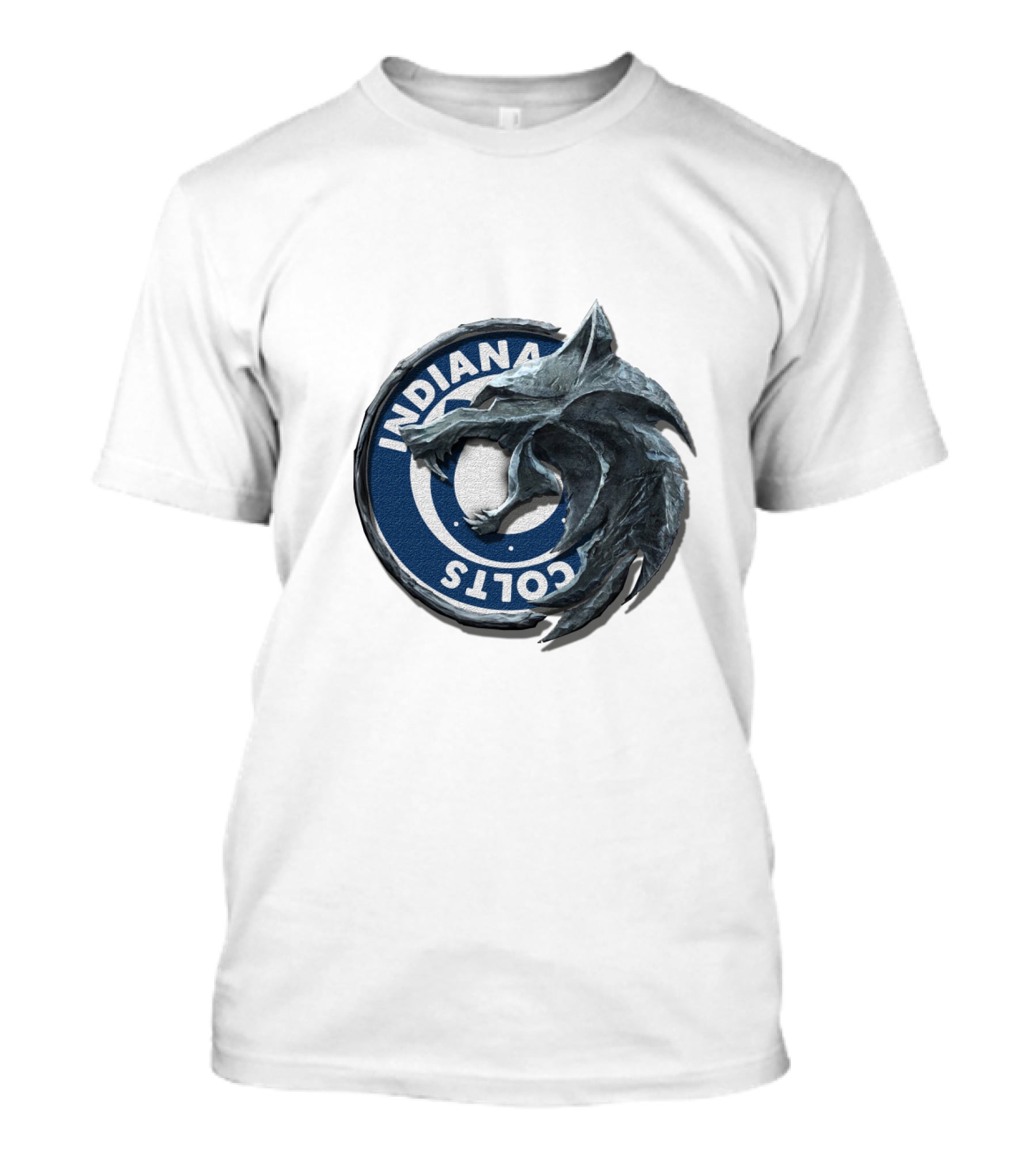 Indiana Colts Wolf Hybrid Logo T-Shirt