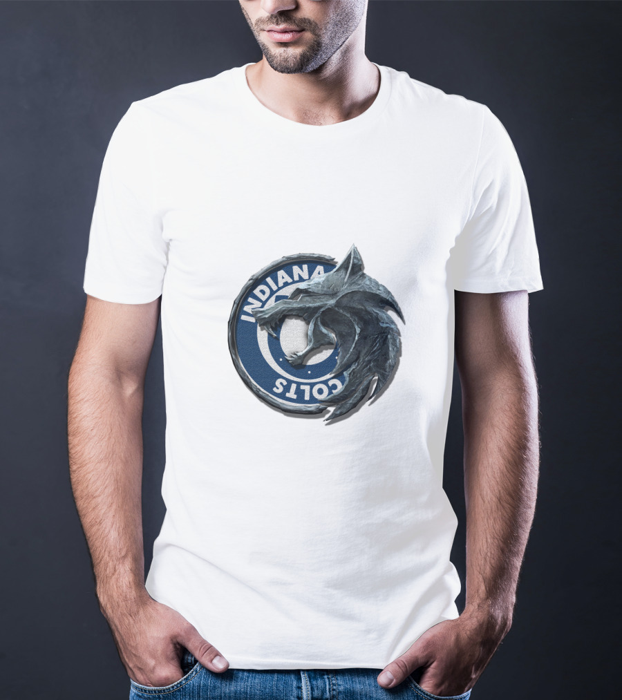 Indiana Colts Wolf Hybrid Logo T-Shirt