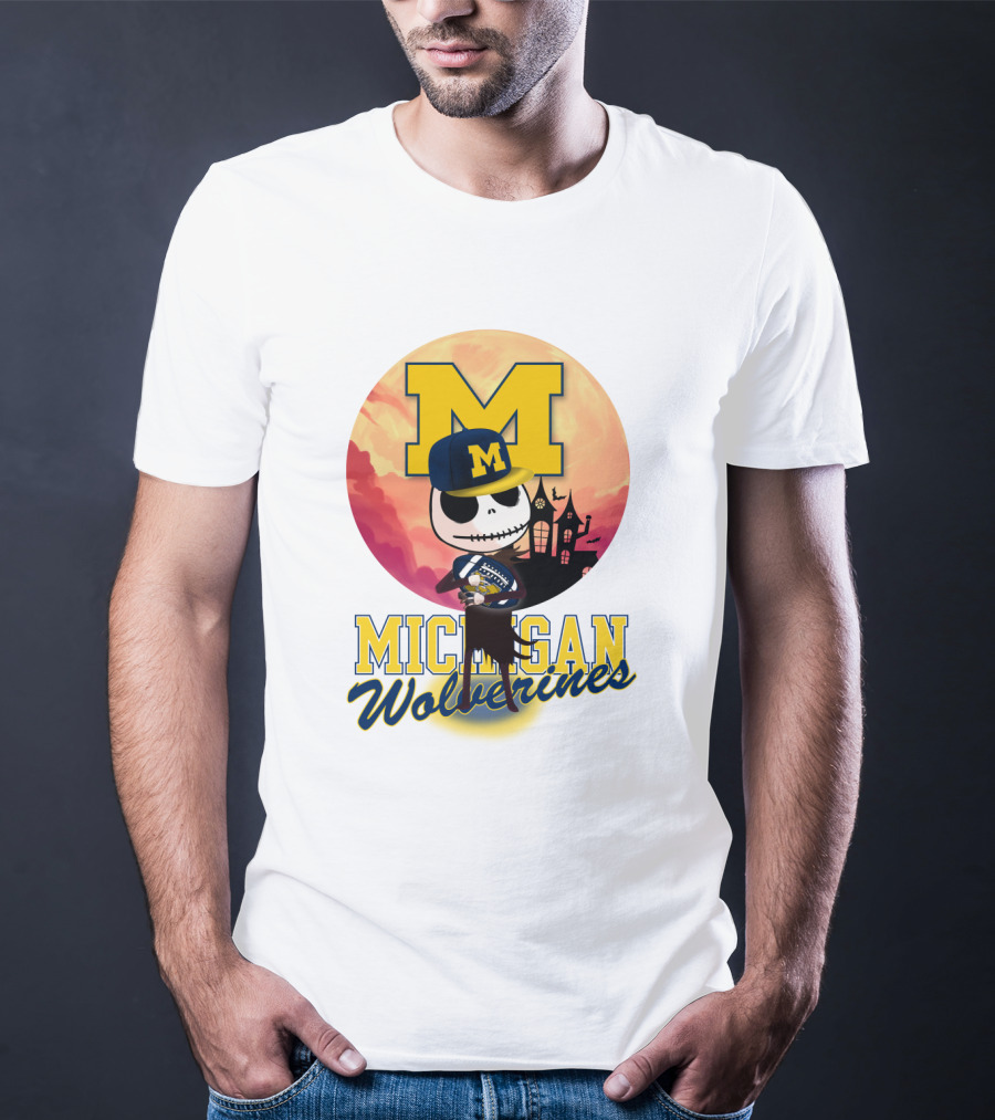 Michigan Wolverines Jack Skellington Halloween Anime T-Shirt