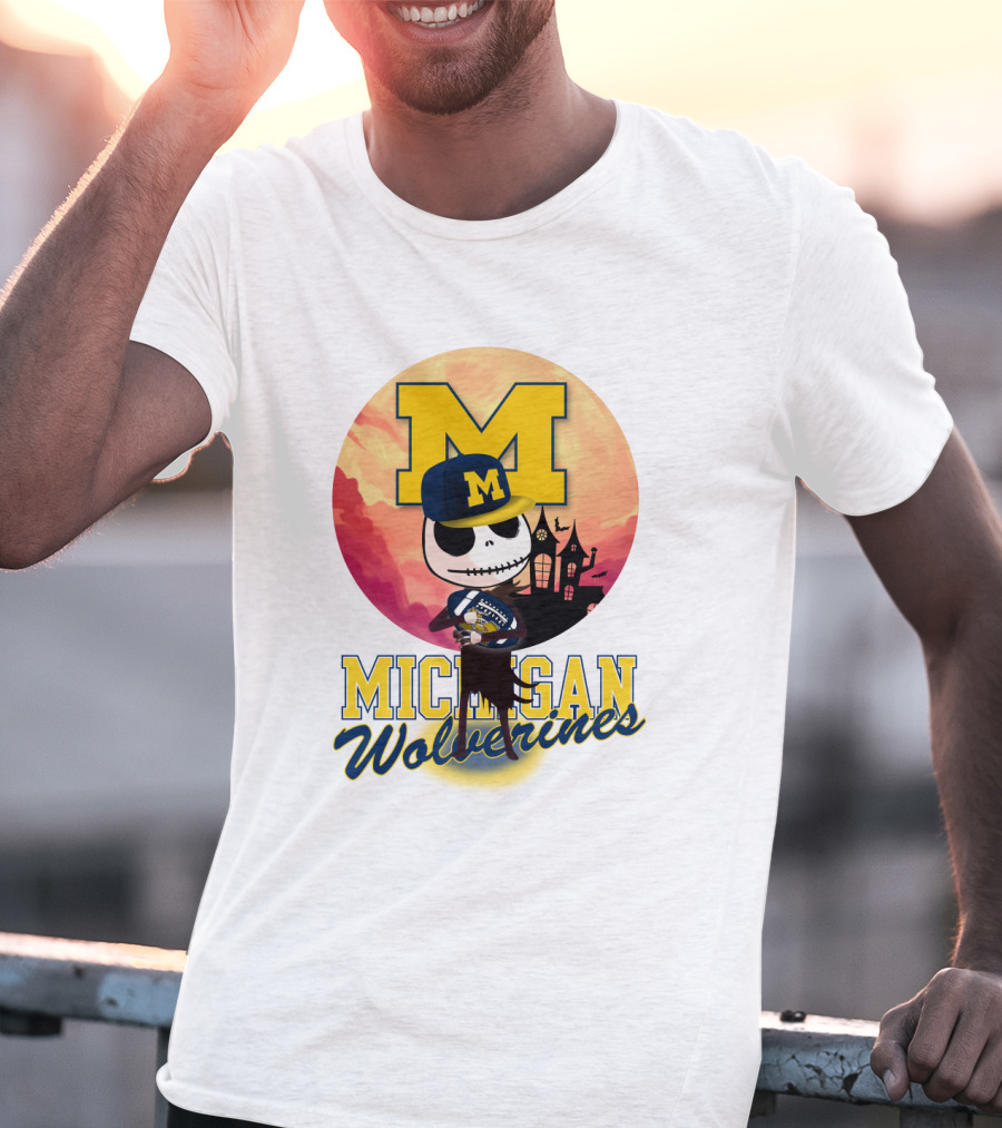Michigan Wolverines Jack Skellington Halloween Anime T-Shirt