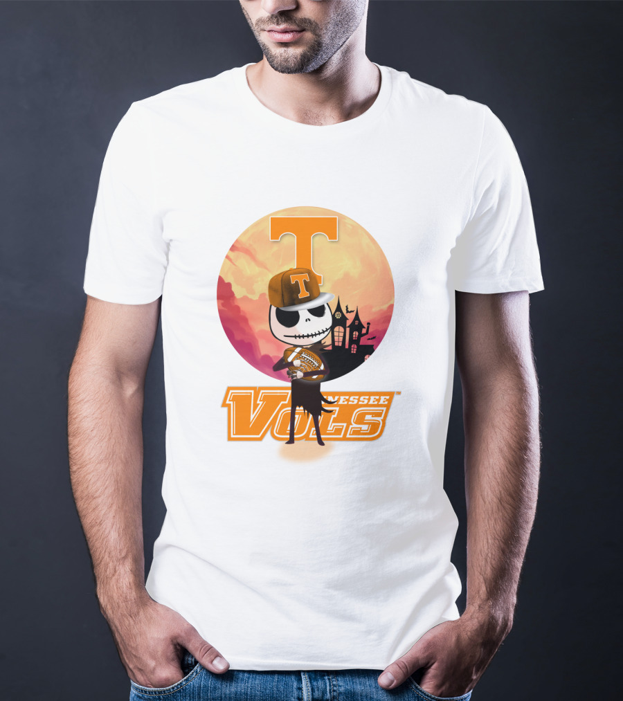 Tennessee Vols Jack Skellington Halloween Football T-Shirt