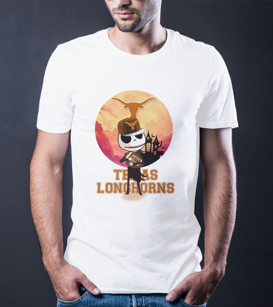 Texas Longhorns Football Skeleton Halloween T-Shirt