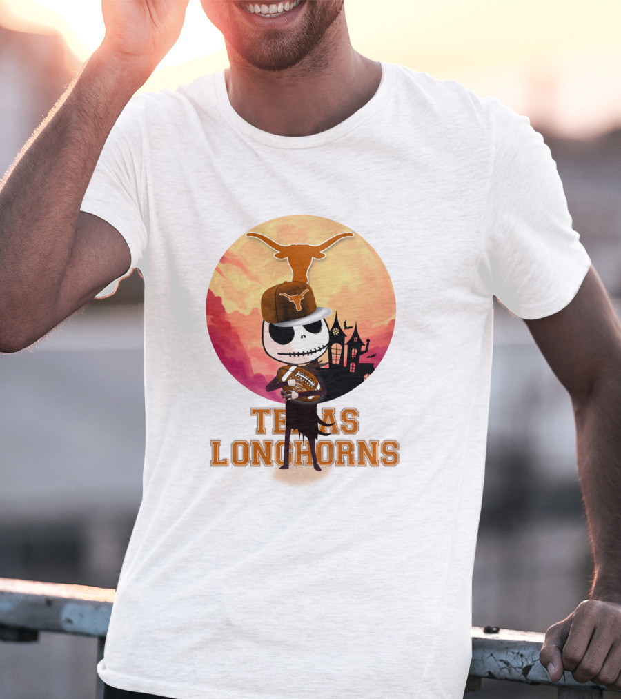 Texas Longhorns Football Skeleton Halloween T-Shirt