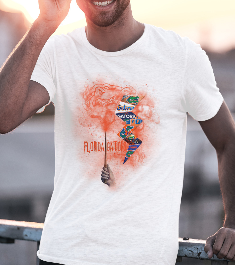 Florida Gators Hand Holding Flags And Alligator T-Shirt