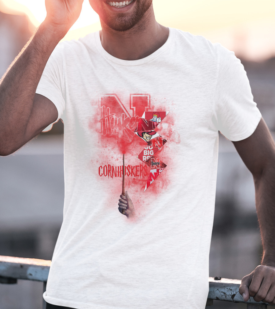 Nebraska Cornhuskers Go Big Red N Huskers Cornhuskers Magic Wand T-Shirt