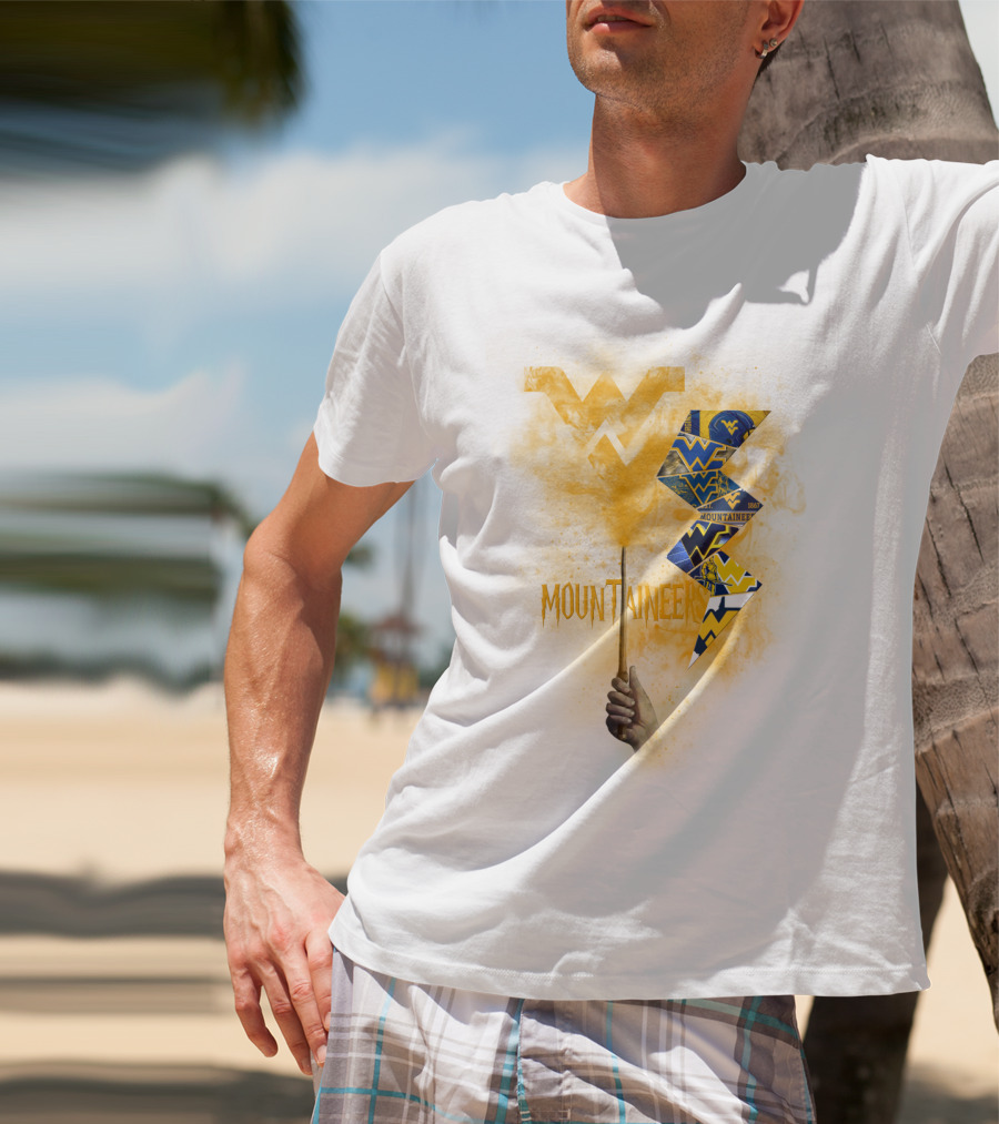 West Virginia Mountaineers Wvu Triangles And Smoke T-Shirt