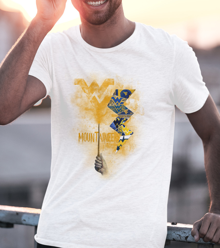 West Virginia Mountaineers Wvu Triangles And Smoke T-Shirt