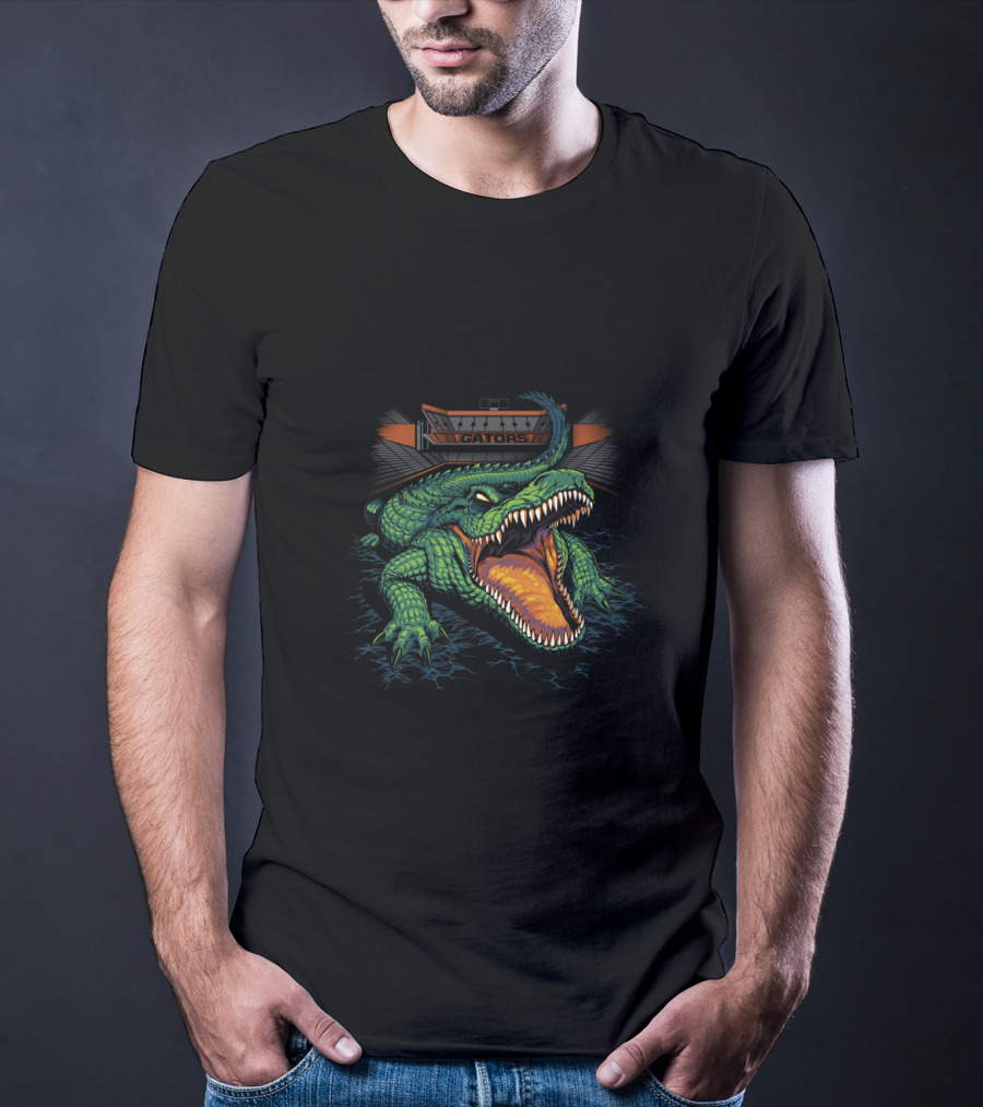 Gators Chtnc2008 Stadium With Fierce Alligator T-Shirt
