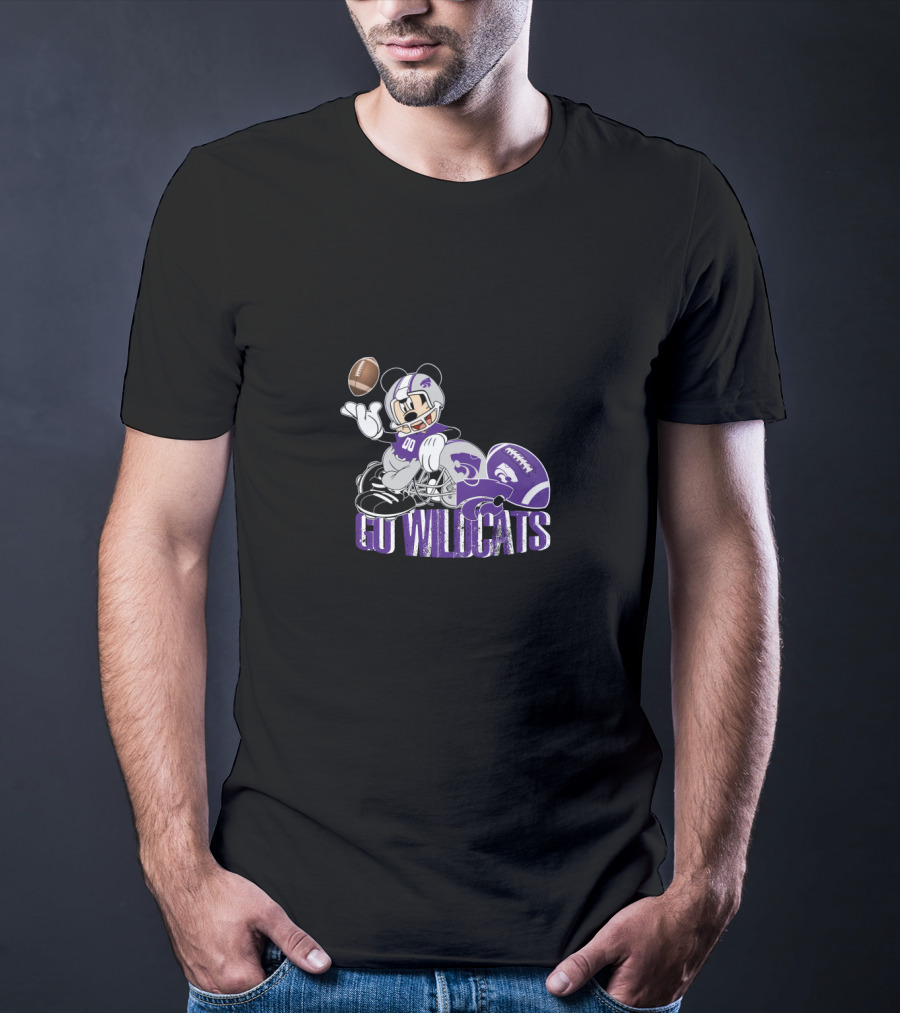 Chtnca8011 Go Wildcats Football Mickey T-Shirt