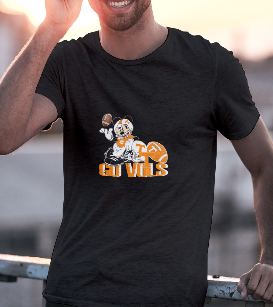Go Vols Tennessee Football Mickey Mouse T-Shirt