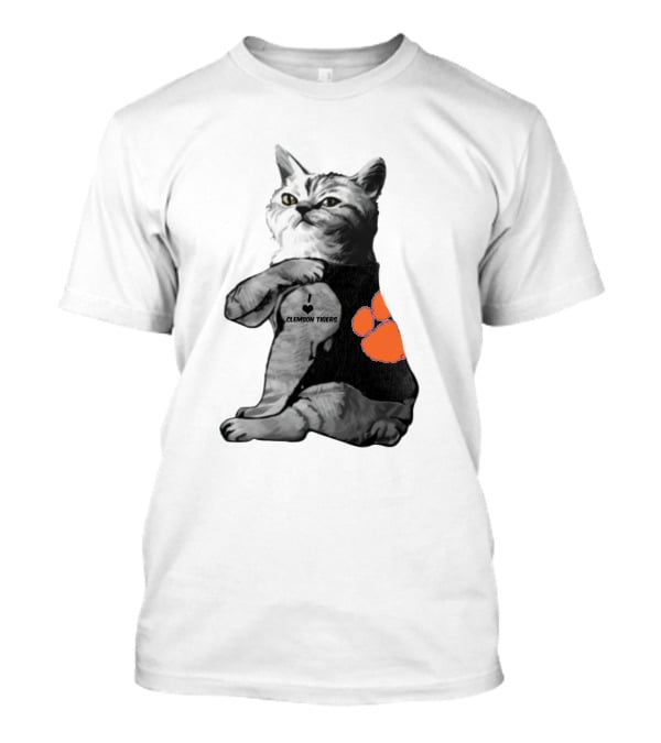 Clemson Tigers Cat Paw Print T-Shirt