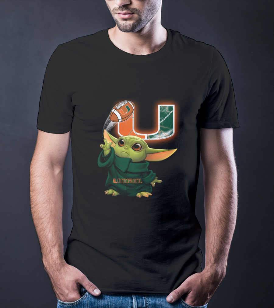 Umiami Baby Yoda Football Force U T-Shirt