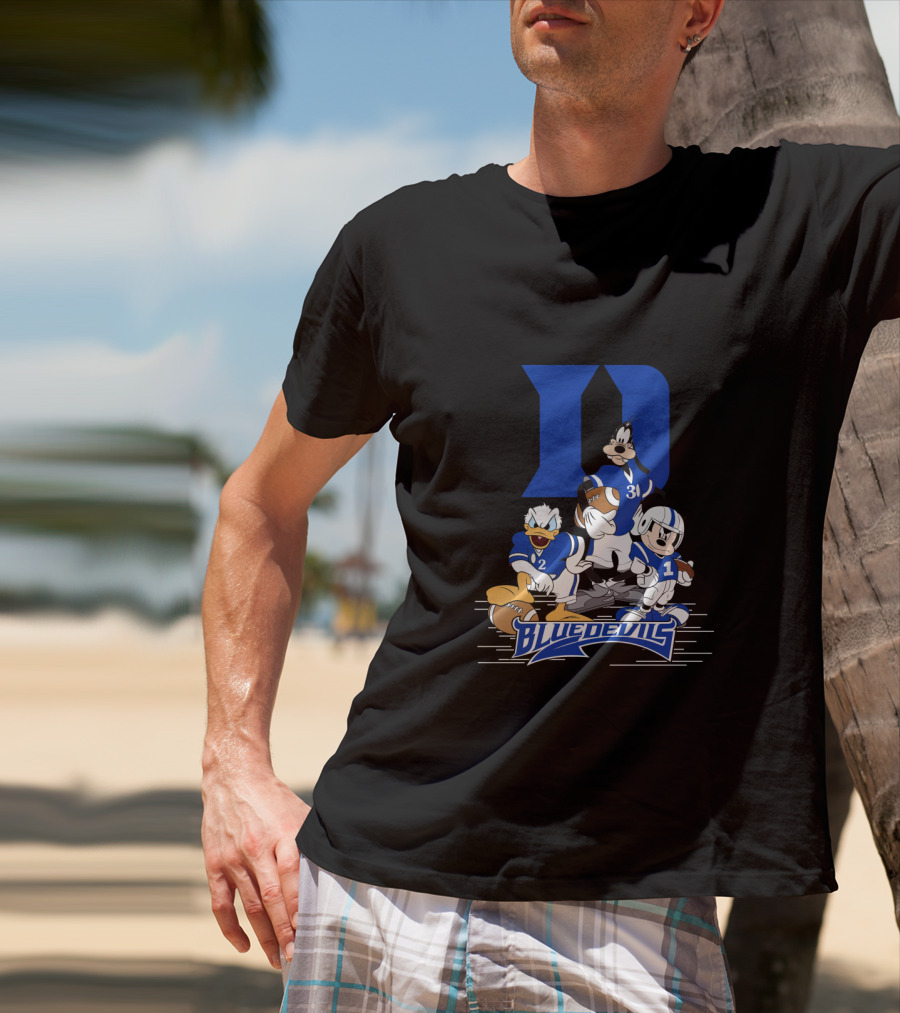 Blue Devils Football Mickey Donald Goofy Duke D T-Shirt