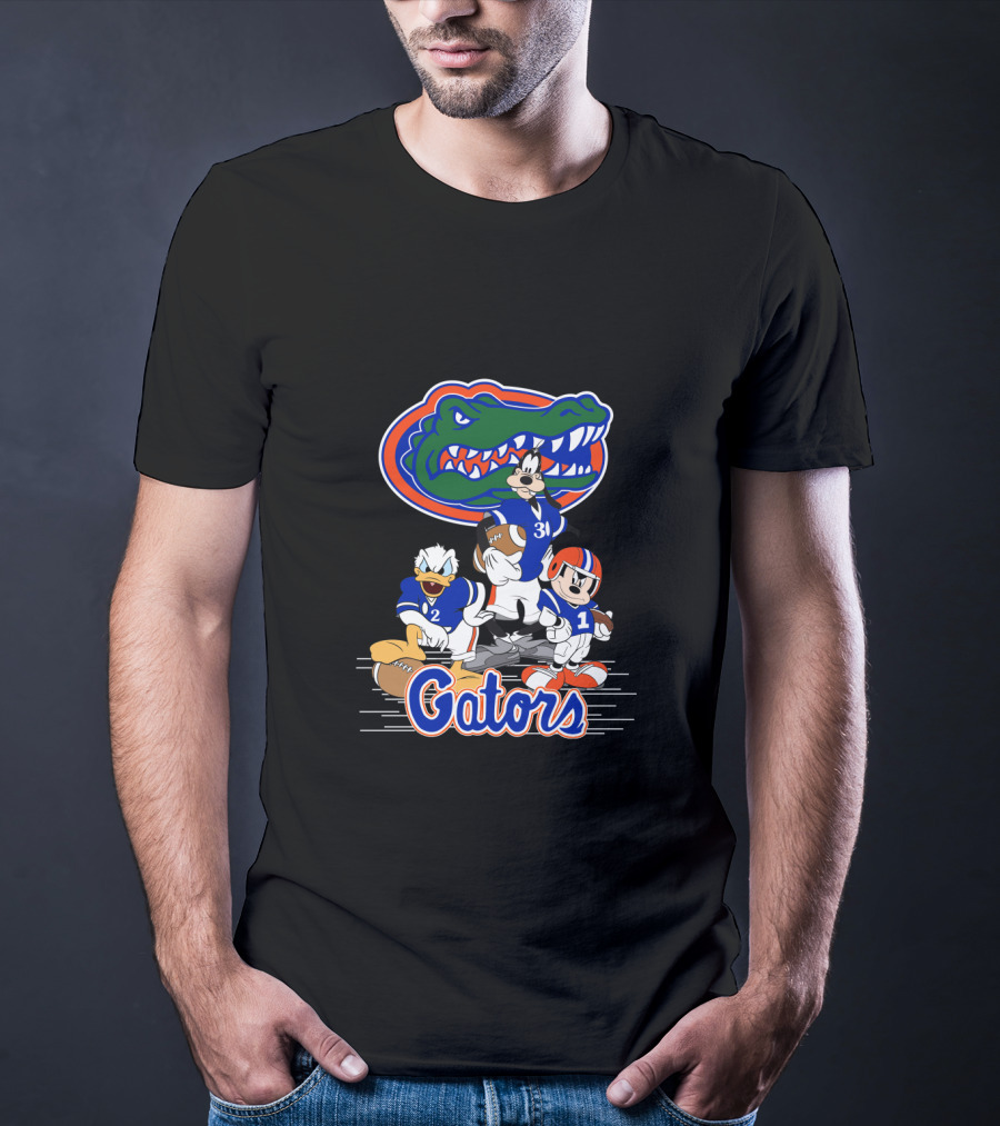 Gators Football Goofy Mickey Donald T-Shirt