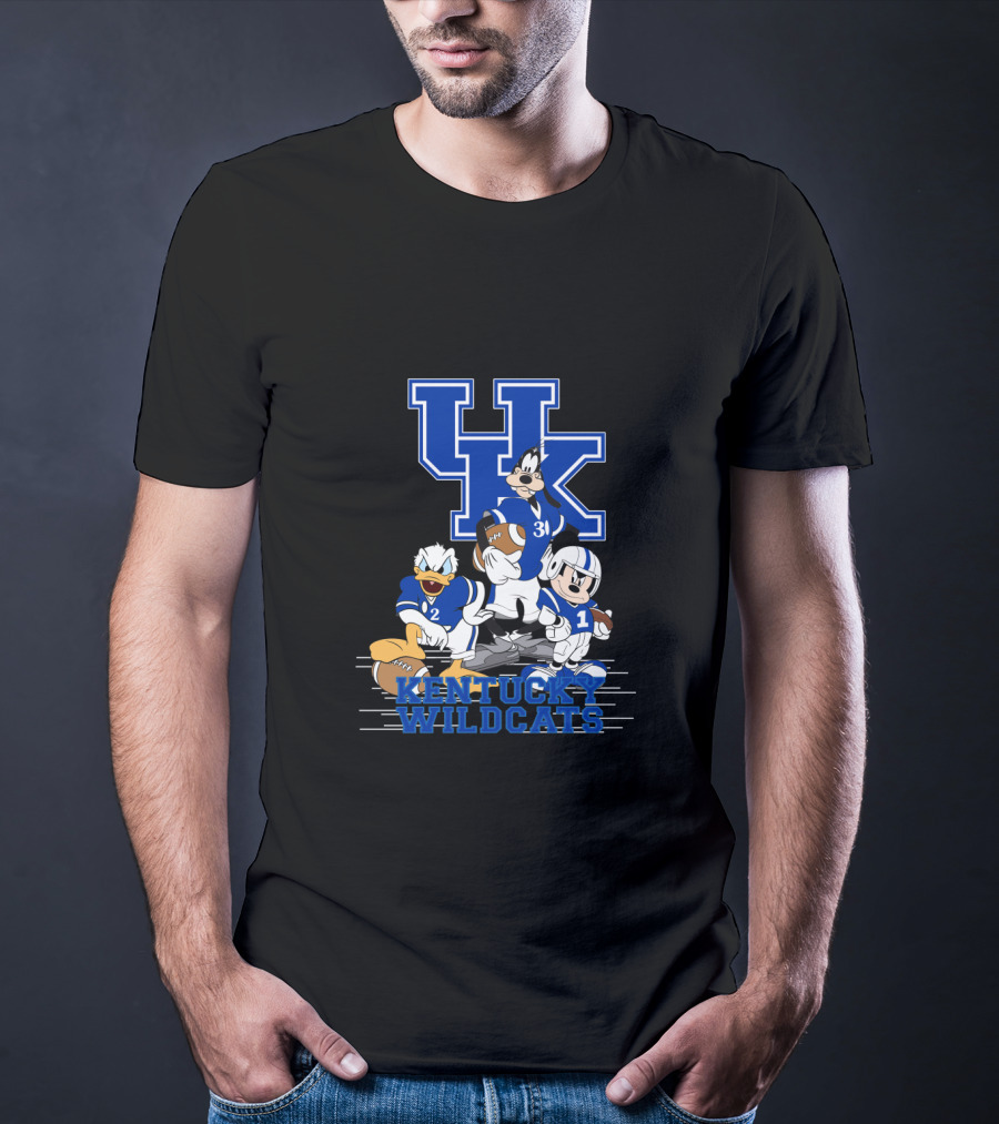 Kentucky Wildcats Mickey Donald Goofy Football Team Players T-Shirt