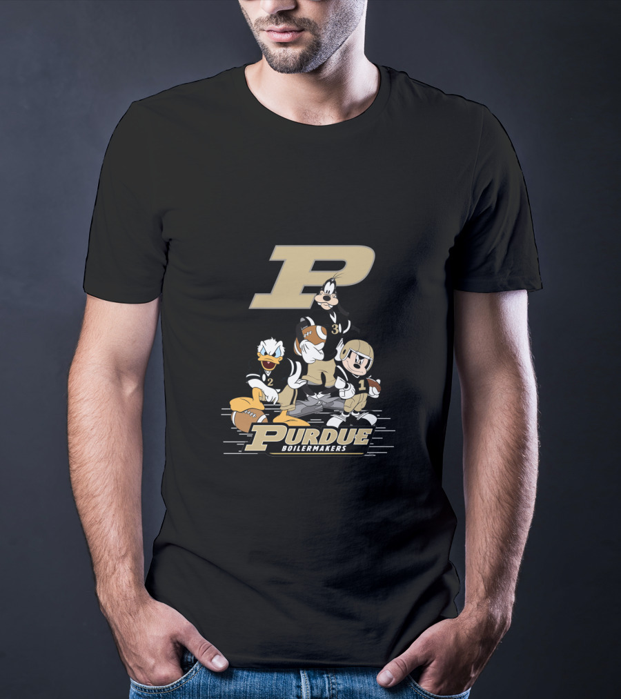 Purdue Boilermakers Character Team Football Collaboration T-Shirt