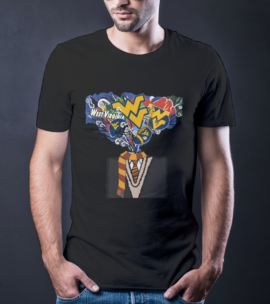 West Virginia Mountaineers W V Imagery With Wizard Elements Chtnca11010 T-Shirt